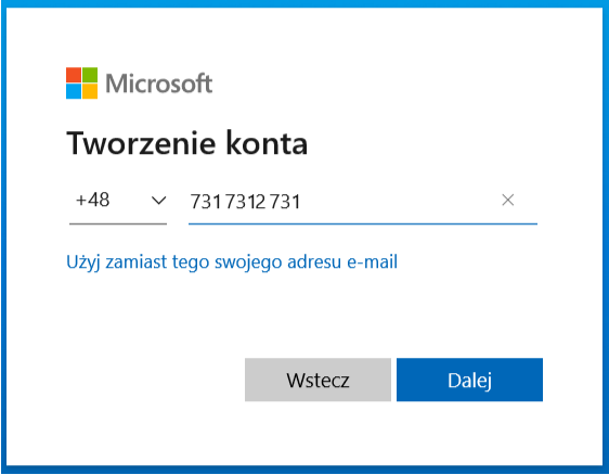 Należy podać poprawny numer telefonu