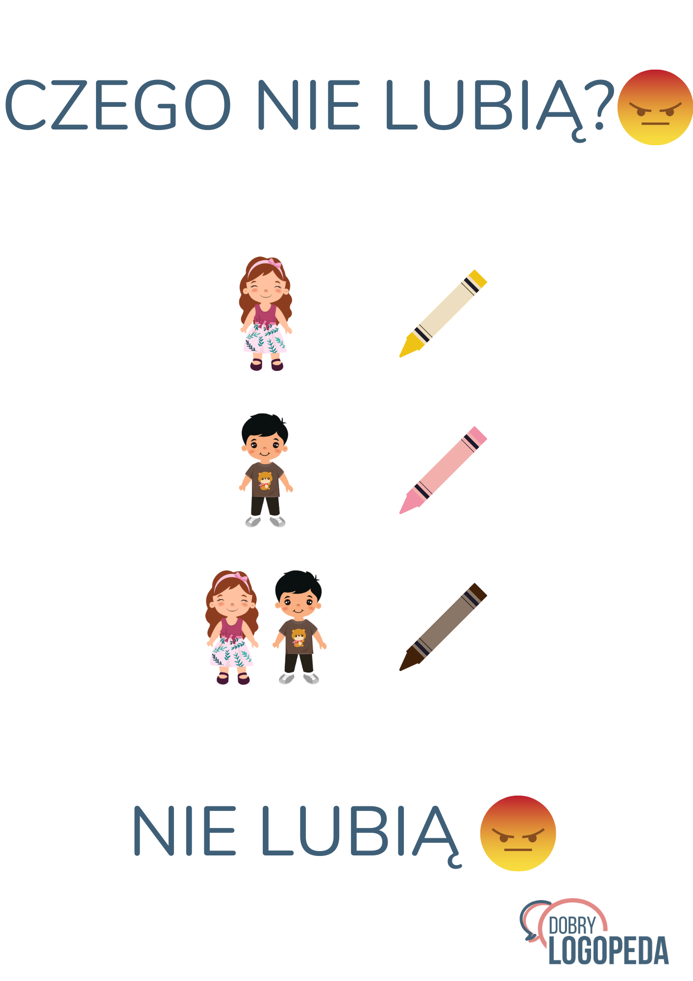 Karty pracy „Czasownik - lubić” – Dobry logopeda