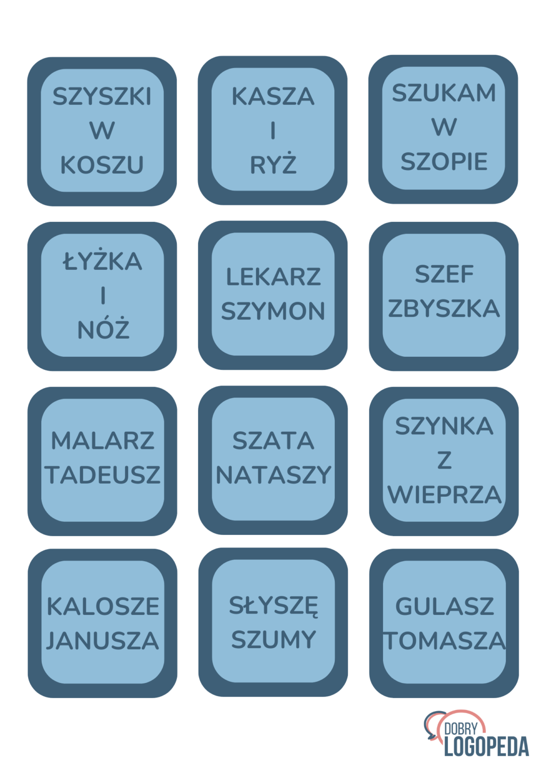 Karty Pracy Goska SZ Dobry Logopeda
